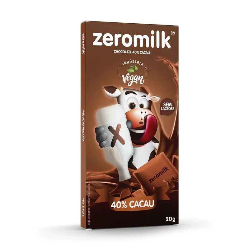 Barra de Chocolate 40% Cacau SG, SL e VEG ZeroMilk 20g *Val.231124