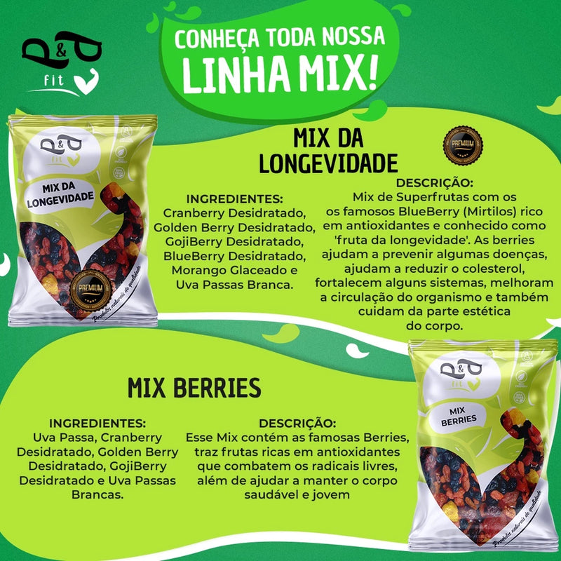 Mix Castanha Tropical Dieta Saudável 3Kg - Castanha de Caju, Nozes, Amendoa, Castanha do Pará, Amendoim, Uva Passa