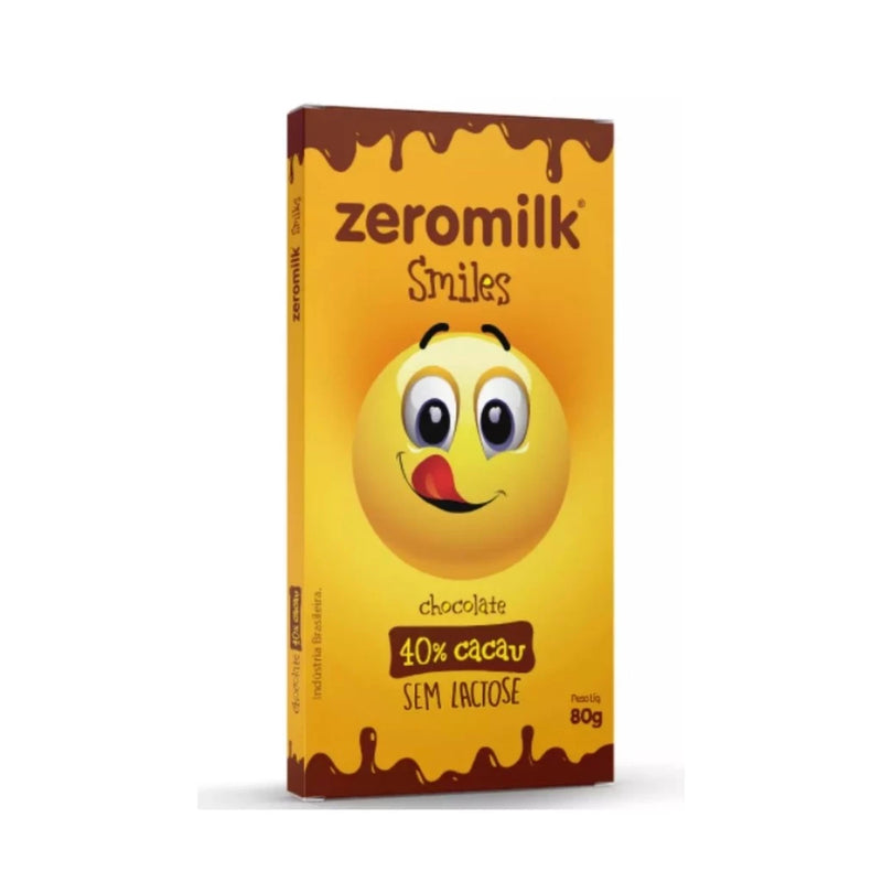 ZeroMilk Smile 40% Cacau Puro 80g Dp 6 Un